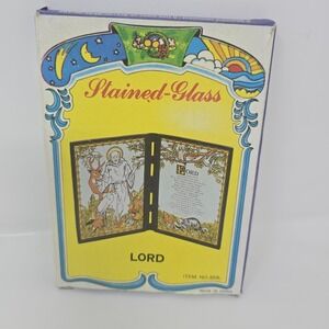 vintage  11x7.25 Friendship Stained Glass Plaque